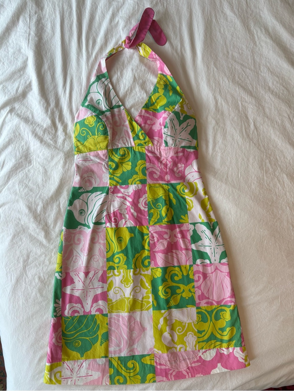 White label Lilly Pulitzer Halter Dress in Patch of Paradise pattern in Size 4